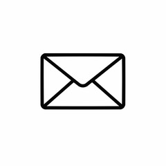Simple Outline of an Envelope Icon for Communication  