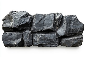 Obraz premium Dark gray stone wall section