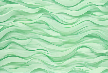 Fototapeta premium Green Wavy glossy surface in black and green colors Background ,high quality,generative ai