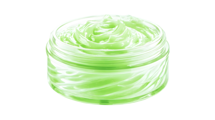 Isolated Green Cream Jar on Transparent Background a Photo of Beauty Product