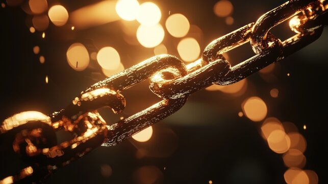 Golden Chain Under Spotlight: Strength, Connection, and Resilience