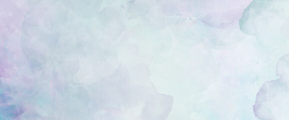Vector soft blue watercolor abstract background. 