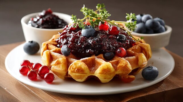 Waffles Waffles Blueberry View Compote Topping 9it2h2h