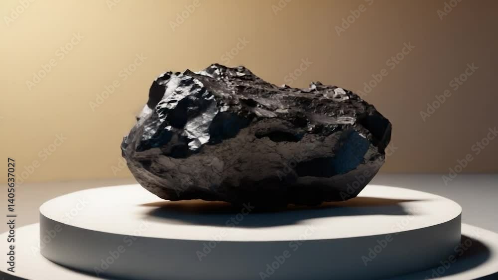 Poster close-up of a meteorite fragment