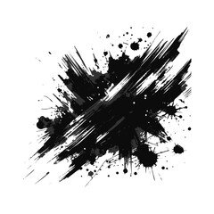 Black Ink Grunge Splat Abstract Texture