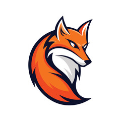 Fototapeta premium A vector art illustration of a brave fox mascot logo.eps