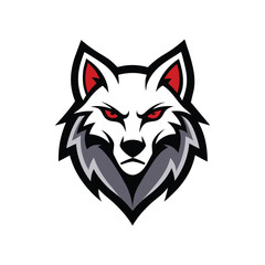 A vector art illustration of an angry wolf mascot logo.eps