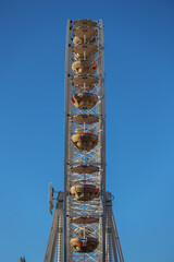 ferris wheel, view from the side