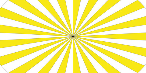 Vector abstract yellow and white cartoon, poster wallpaper. diagonal fabric radial summer sunshine  beam flare banner,backdrop glow striped background. template geometric creative