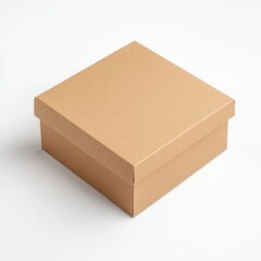 A blank kraft paper box mockup