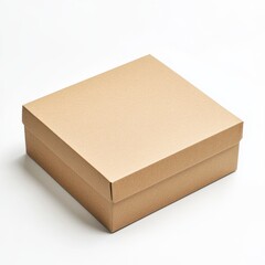 A blank kraft paper box mockup