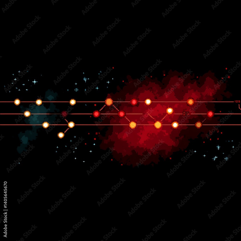 Poster abstract network nodes data flow visualization of excellence in splendor beyond compare with grace.