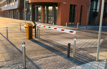 Barrier on the car parking