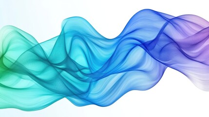A vibrant blue and green data wave visualization representing real-time computer system processing
