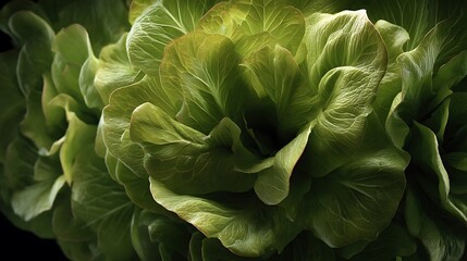 Obraz premium Close-up view of vibrant green leafed vegetable.