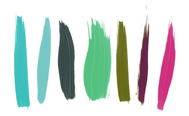 Ink brush stock texture isolated on transparent background, PNG file