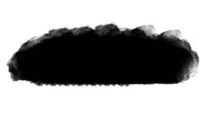 Ink brush stock texture isolated on transparent background, PNG file