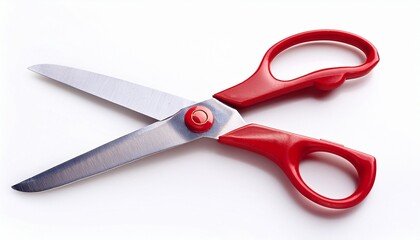 red scissors isolated on white bkg