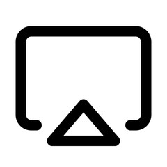 Airplay icon, cast, screen share, wireless, vector icon