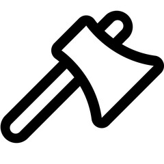 Axe vector line icon illustration 
