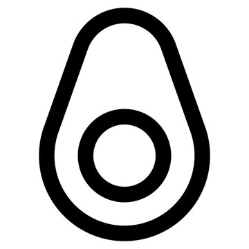 recommend clip art: Fresh avocado healthy food line vector icon design