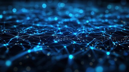 Obraz premium Abstract Network: Digital Connections and Global Data Flow