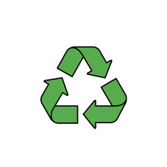 Eco-Friendly Emblem: A vivid green recycling symbol, representing sustainability and environmental consciousness. Encouraging global participation in reducing waste and preserving resources.