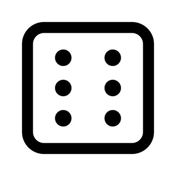 recommend clip art: Six sided dice casino gambling line art vector icon