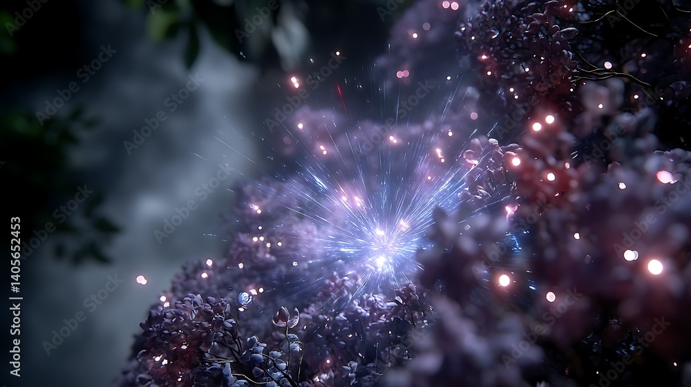 Poster ethereal bloom celestial spark burst of excellence in splendor beyond compare with grace in style.