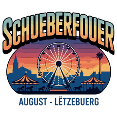 Schueberfouer Vintage Badge Design

