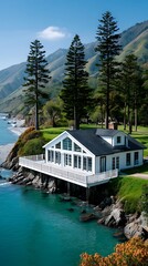 Obraz premium Coastal Seaside Home