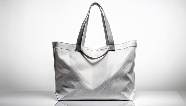 clear tote isolated on white bkg