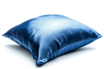 Luxurious blue silk pillow