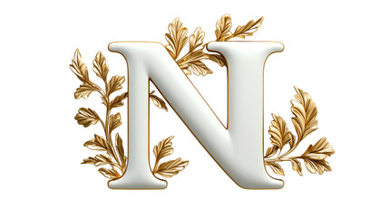 Golden laurel wreath adorning the letter 'n', a symbol of achievement and excellence