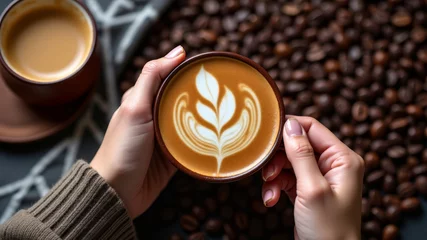 Fotobehang cup of coffee © 红 王