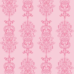seamless pattern with pink flowers