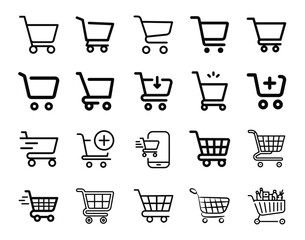 Minimalist Vector Pack: Shopping Cart Icon – Perfect for E-commerce and UI Designs