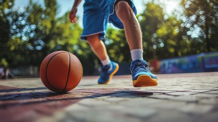 Fototapeta premium basketball player running
