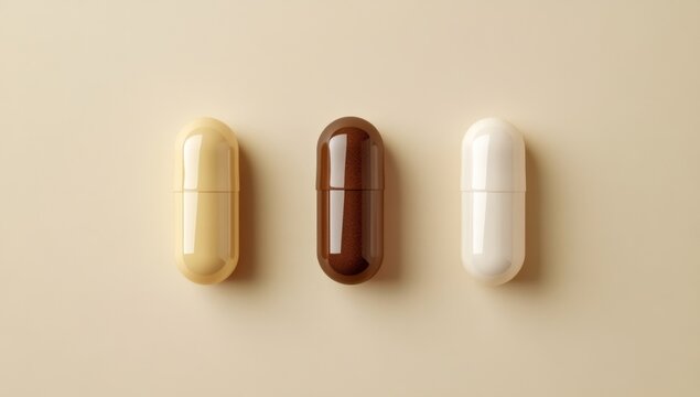 Three different colored capsules (1)