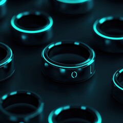 Seamless nanotech-infused AI medical pattern for futuristic design use.