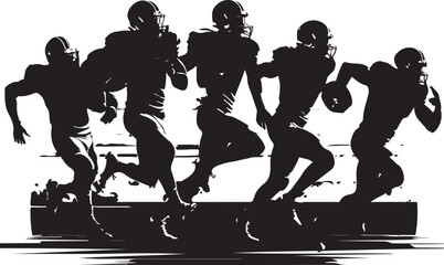 Silhouette of American Football Players Running – Vector Sports Art

Dynamic Football Player Silhouettes – Team Rush Action Vector

Rugby or Football Team in Motion – Black Silhouette Vector Illustrat