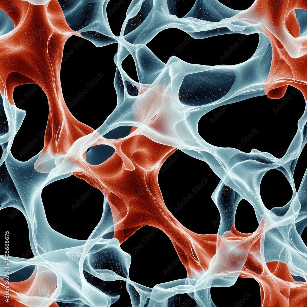 Wall mural seamless ultra-fast ai bio-nanotech pattern image for digital design and graphics.