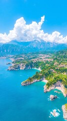 Coastal Town Aerial View (1)