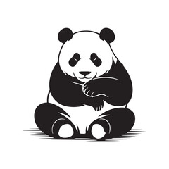 Panda silhouette icon. Vector illustration eps 10