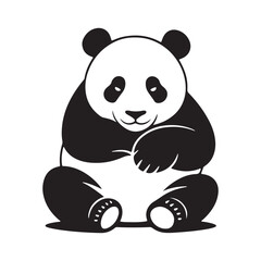 Panda silhouette icon. Vector illustration eps 10
