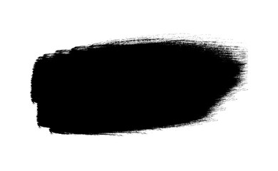 Dark Ink brush stock isolated on transparent background, PNG file