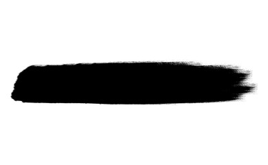 Dark Ink brush stock isolated on transparent background, PNG file