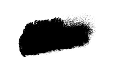 Dark Ink brush stock isolated on transparent background, PNG file
