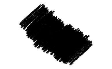 Dark Ink brush stock isolated on transparent background, PNG file