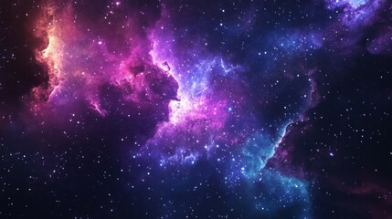 Obraz premium Space background with realistic nebula and shining stars. Magic colorful galaxy with stardust